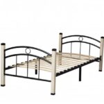 Кровать односпальная Скарлетт (ш.900)/(профиль: Masa Decor дуб сонома / металл: черный)