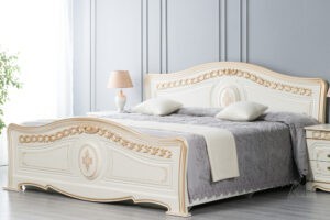 Азалия Кровать 900 Белая ПВХ 1