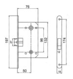 Защелка сантехническая Ренц INLB 96 PL-IND-C 2
