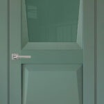 Дверь межкомнатная Перфекто 107  Зеленый бархат / Стекло