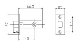 Задвижка межкомнатная Ренц INL-BK 45 White 2