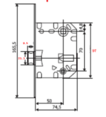 Защелка сантехническая Puerto INLB 1070 AB 2