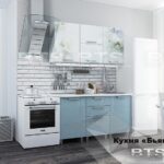 Кухня  Бьянка  1.5м Голубые блестки
