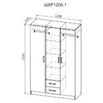 Ронда Шкаф ШКР 1200.1 Цвет: Анкор