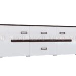Ким Тумба ТВ (Белый глянец, венге)