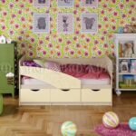 Кровать Бабочки 1,6*0,8м (Ваниль, дуб беленый)