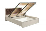 мс для спальни Габриэлла Кровать двойная 06.121 - 01 с подъем. мех. вудлайн кремовый/сандал белый 3